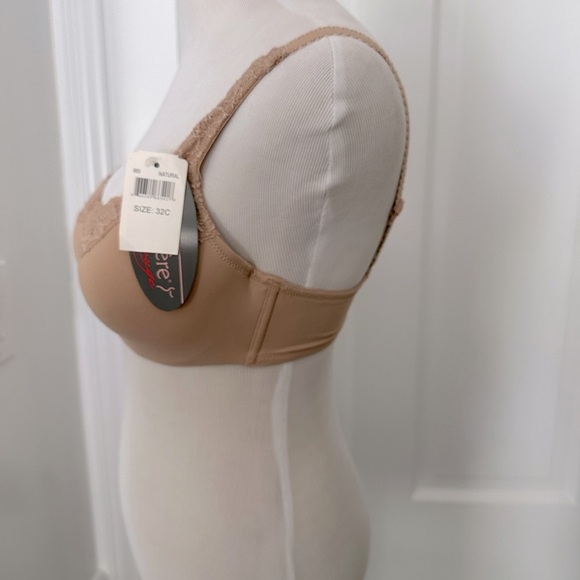 NWT Le Mystère 32C Lace Dream Tisha 965 Bra Nude Natural Underwire Size 32C - Picture 5 of 7